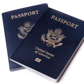 Two United States of America passport booklets